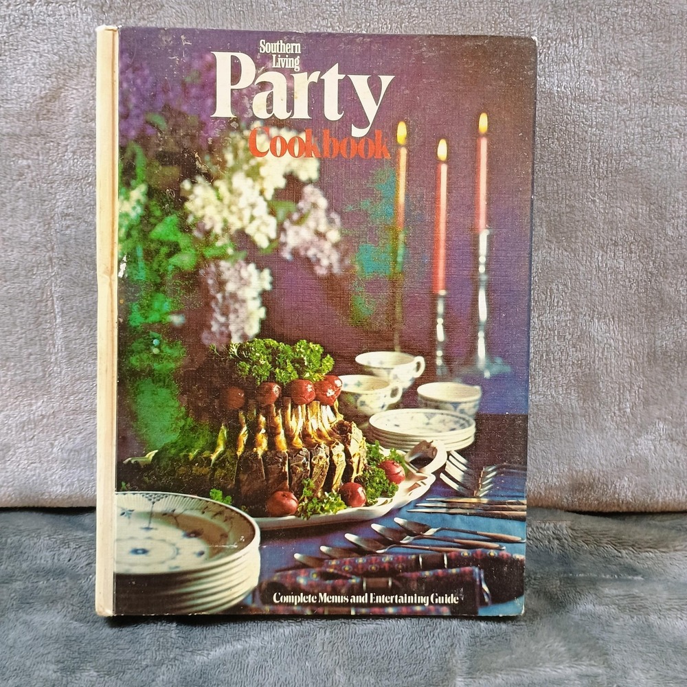 Vintage Southern Living Party Cookbook Celia Marks Illustrated HC 1973 USA
